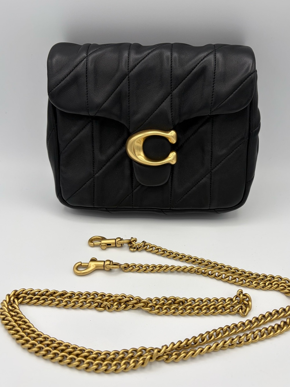 Coach Purse Black Times Square Tabby Shoulder Bag 17 Crossbody Classic Fall